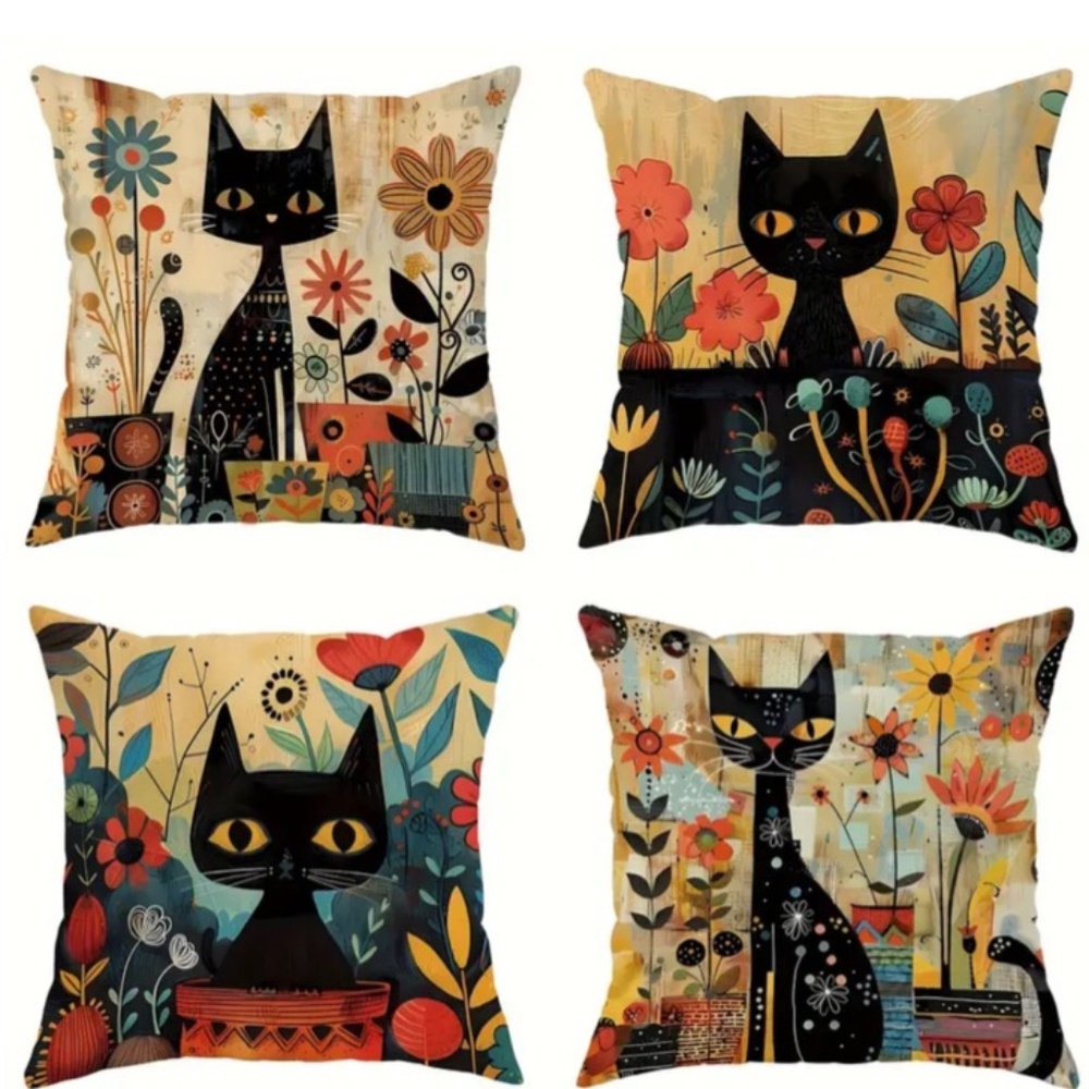 NWT! Kitty Cat Pillowcases in 18x18! You Pick ONE! Pillow Insert NOT Included!